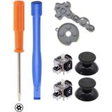 Pop Konsol Xbox 360 Analog Motor Topuz Iç Lastik T8 Tornavida Ayırıcı Tamir Seti 2+2 Siyah Yedek Parça