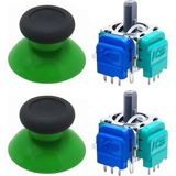 Pop Konsol Xbox One Motor Manyetik Analog 2+2 Set Yeşil Topuz Hall Sensör Joystick Yedek Parça