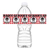 POP parties Baby Q Su Geçirmez Şişe Etiketleri - 20 Şişe Etiketi - Baby Q Parti Dekorasyonları - Baby Q Parti Malzemeleri - Piknik Bebek Partisi Dekorasyonları - Şişe