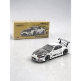 Pop Race PR64 Toyota Supra Top Secret GT300 White Chrome 1:64 Diecast Model Araba