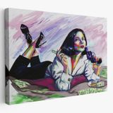 PopArt Gangster Kız Dekoratif Kanvas Tablo, Duvar Dekoru 3530
