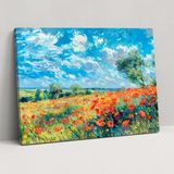 Popcas Gelincik Tarlası Kanvas Tablo Claude Monet Ev Dekorasyonu - 100x70