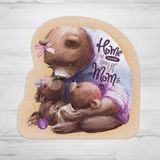 Popcorn Kids Bear Mom Paspas - 80 x 120 cm - Mor