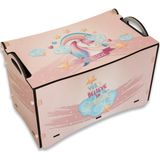 Popcorn Kids Unıcorn Oyuncak Kutusu Sandık - Pembe