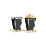 Popcorn Kutusu 8li -Düz Siyah-