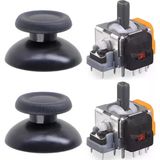 POPKONSOL PS4 Motor Manyetik Analog Topuz 2+2 Set Hall Sensör Joystick Playstation 4 Yedek Parça