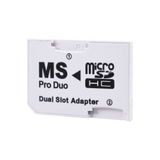 Popkonsol Sony Psp Memory Stick Pro Duo Adaptör Dual Slot Psp Hafıza Kartı Adaptör Dual Mikro Sd Kart Çevirici