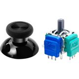 POPKONSOL Xbox One Manyetik Analog Motor 1+1 Set Siyah Topuz Hall Sensör Joystick Yedek Parça