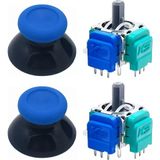POPKONSOL Xbox One Motor Manyetik Analog 2+2 Set Mavi Topuz Hall Sensör Joystick Yedek Parça
