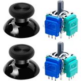 POPKONSOL Xbox One Motor Manyetik Analog 2+2 Set Siyah Topuz Hall Sensör Joystick Yedek Parça