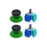 POPKONSOL Xbox One Motor Manyetik Analog 2+2 Set Yeşil Topuz Hall Sensör Joystick Yedek Parça