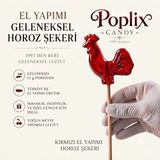 Poplix Horoz Şekeri 12 gr | 20 Adet Hediyelik | Nostaljik Lolipop | Geleneksel El Yapımı - 1 Adet