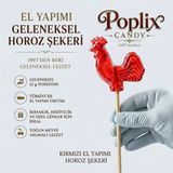 Poplix Horoz Şekeri 12 gr | 200 Adet Hediyelik | Nostaljik Lolipop | Geleneksel El Yapımı - 1 Adet