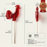Poplix Horoz Şekeri 12 gr | 28 Adet Hediyelik | Nostaljik Lolipop | Geleneksel El Yapımı - 1 Adet