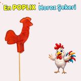 Poplix Horoz Şekeri 30 gr - 50'li Özel Tasarım Yeni Nesil Lolipop - 50 Adet