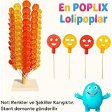 Poplix Stantlı Emoji Lolipop Şeker 30 gr - 100'LÜ Küçük Boy Paket - 100 Adet