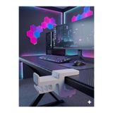 PoplyBizz3D PoplyBizz Masa Kenarı Sıkıştırmalı Kulaklık Tutucu ve Kablo Düzenleyici Stand - Ayarlanabilir Oyuncu Masa Altı Askısı (Maks. 4cm)