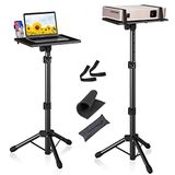 Popoko Projektör Standı Tripod 23,5 inç ila 46 inç arasında ayarlanabilir yükseklik, Gooseneck Telefon Tutuculu Dizüstü Tripod Standı, Ofis, Ev, Sahne, Stüdyo Tutucu için Dizüstü Bilgisayar Zemin