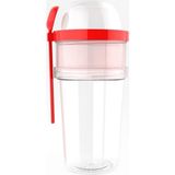 Poppard Capsularge 450 ML + 200 ml +100 ml Kaşıklı Yoğurt Kabı (KIRMIZI)