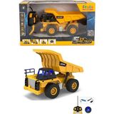 PopŞeker 1:24 Uzaktan Kumandalı Damperli Kamyon - 5 Kanal Hareketli Şarjlı Iş Makinesi - Araba