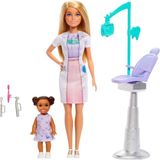 PopŞeker Barbie Bakım Temalı Kariyer Oyun Seti Diş Hekimi Bebeği - Muayene Koltuklu Doktor Seti