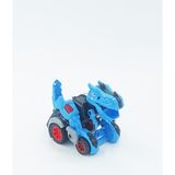 PopŞeker Dinozor Araba Dinozor Robota Dönüşen Sürtmeli Özellikli Sevimli Dinozor Araba 16CM. - Mavi