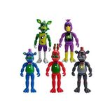 PopŞeker Five Nights At Freddy's Fnaf 5'li Büyük Boy Figür Seti – 15 cm Işıklı Karakterler - Kareler Çok Renkli