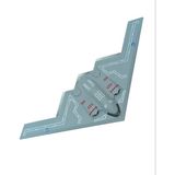 PopŞeker Oyuncak Metal Hayalet Savaş Uçağı Çek Bırak Özellikli Işıklı Sesli Hayalet Savaş Uçağı 28x13cm.Gri