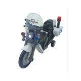 PopŞeker Oyuncak Motorsikleti 3 Farklı Sesli, Işıklı Polis Motoru Sürtmeli 17x10cm.