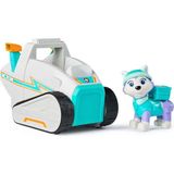 PopŞeker Paw Patrol Everest Figürü ve Kar Küreme Aracı – 6,5 cm Figür + 12 cm Araç – Çocuk Oyuncak Seti - Kareler Çok Renkli