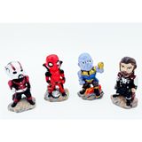 PopŞeker PopŞeker Avengers Thanos, Deadpool, Thor, Ant Man 4 Lü Porselen Figür Özel Yapım