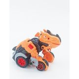 PopŞeker PopŞeker Dinozor Araba Dinozor Robota Dönüşen Sürtmeli Özellikli Sevimli Dinozor Araba 16CM. - Turuncu