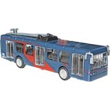 PopŞeker PopŞeker Oyuncak Metal Otobüs, Işıklı, Müzikli Çek-Bırak Özellikli Metal Otobüs 17 cm