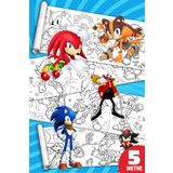 PopŞeker Sonic Boom - Sonic Karakterleri - Dev Boyama Kağıdı - Boyama Rulosu - Büyük Boy 5 Metre Uzunluk
