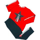 Popshops Kız Çocuk Spor Eşofman Takım - Standart - Kırmızı