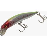 Populer 9.7cm 8.2gr Sahte Balık Yemi Kancalı Lures,rapala,spin,levrek, Lüfer, Çupra, Kefal, Turna Uyumlu - Gri - Kırmızı