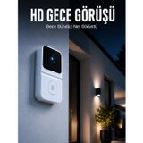 popüler Beyaz Akıllı Güvenlik Kapı Zili | Telefon Kontrollü Wi-Fi Görüntülü Kapı Zili 202