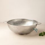 Popüler Sepet 28 cm Ince Tel Ayaklı Çelik Süzgeç (Metal Kulplu)