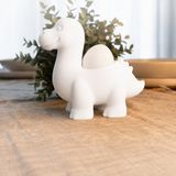 Popüler Sepet 3D Baskı Dinozor Yumurtalık - Sevimli Eggosaurus Yumurta Tutucu-Beyaz