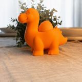 Popüler Sepet 3D Baskı Dinozor Yumurtalık - Sevimli Eggosaurus Yumurta Tutucu-Turuncu