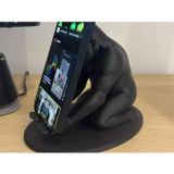 Popüler Sepet 3D Baskı Goril Telefon Tutucu - Kaslı Goril Masaüstü Telefon Standı-Siyah