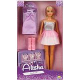 Popüler Sepet Alisha Gece Elbiseli Bebek Seti 29CM - 01423 Sun-Rst-Sıs-Mnk