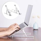 Popüler Sepet Ayarlanabilir Dizüstü Destek Tabanı Tamamen Katlanabilir Taşınabilir Laptop Yükseltici