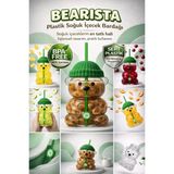 Popüler Sepet Bearista Plastik Soğuk Içecek Bardağı - Meşrubat - Renkli