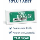 Popüler Sepet Derby Usta Çift Taraflı Jilet Tam Bıçak Berber Jileti 10LU 1 Paket