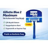 Popüler Sepet Gillette Blue 2 Maximum Tek Kullanımlık Tıraş Bıçağı 1 Adet