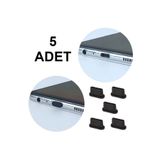POPÜLER SEPET Her Türlü Type-C Portu Için 5 Adet Toz, Kir, Koruma Kapağı - Iphone, Samsung, Macbook, Laptop