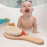 Popüler Sepet Keçi Kılı Organik Bebek Banyo Tarağı
