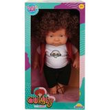 Popüler Sepet Kıvırcık Saçlı Curly Bebek 35 cm