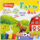 Popüler Sepet Kutulu Çiftlik Oyun Hamuru Seti - Eren Oyuncak - ERN-588 Orta
